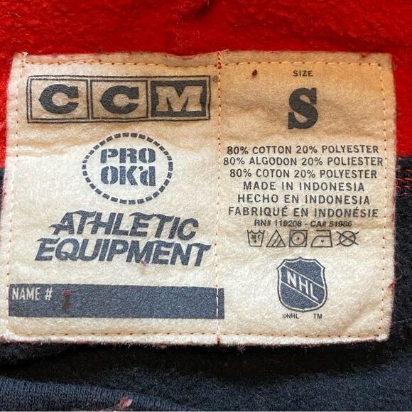 CCM Chicago Black Hawks Hooded Sweatshirt Size Small - Picture 3 of 12
